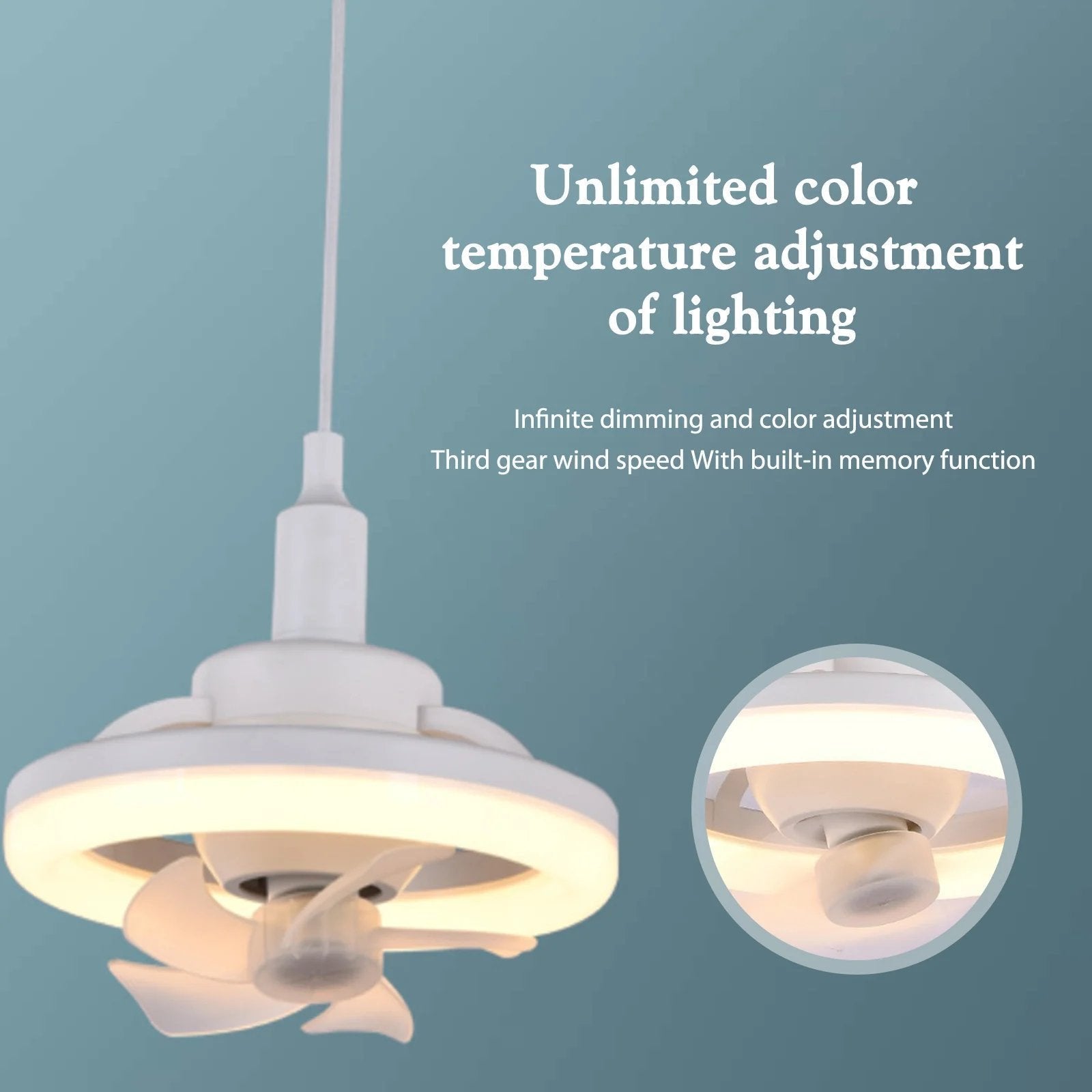 🔥 2-in-1  360 ° Rotating Ceiling Fan Light With Remote Control 😍