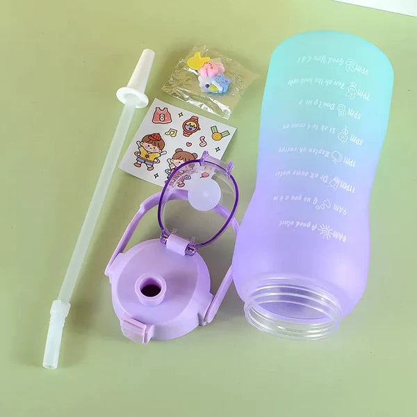 3 PCS Large Capacity Water Bottle Set with Free Gift Sticker