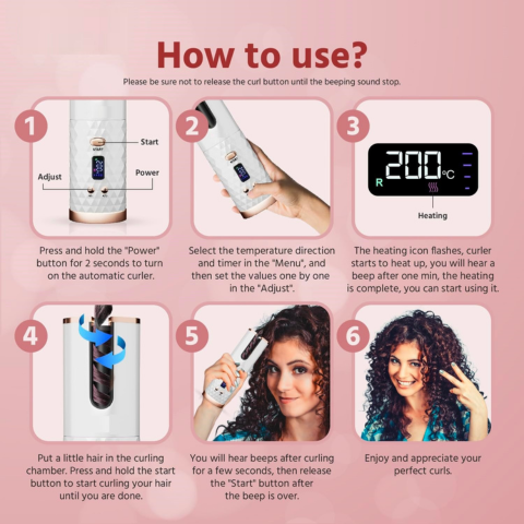 Cordless Automatic Hair Curler