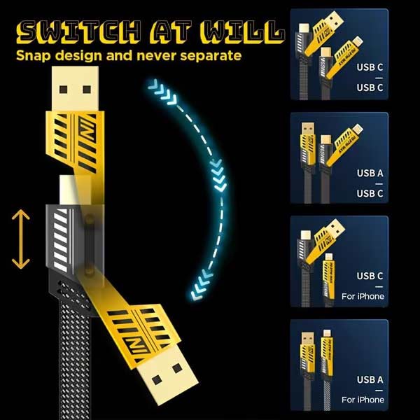 4 In 1 Multi USB PD Charging Cable