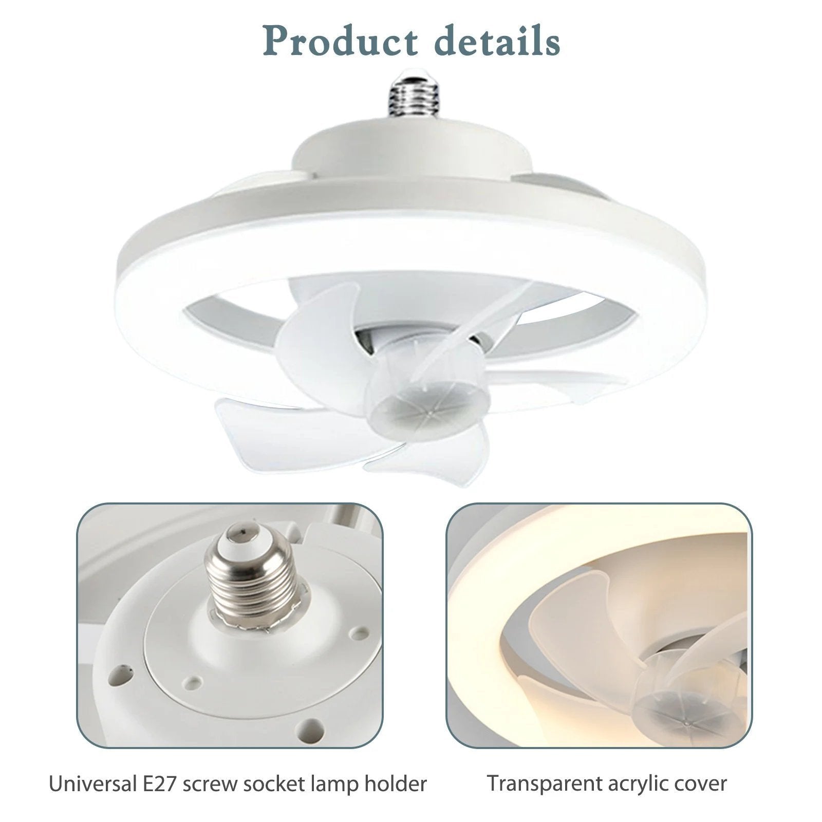 🔥 2-in-1  360 ° Rotating Ceiling Fan Light With Remote Control 😍