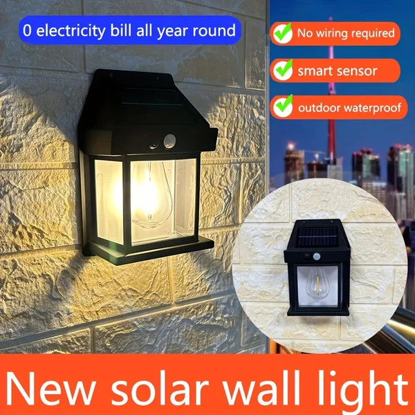 New Outdoor Solar Wall Lamp with Motion Sensor