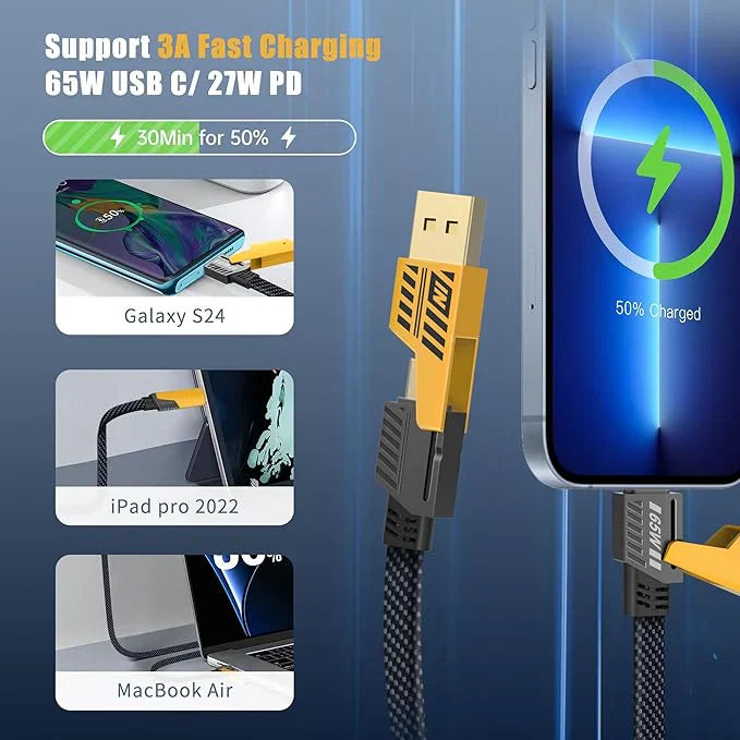 4 In 1 Multi USB PD Charging Cable