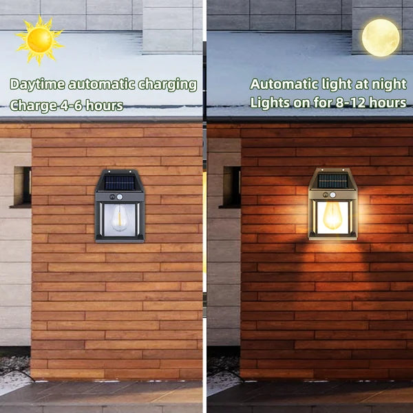 New Outdoor Solar Wall Lamp with Motion Sensor